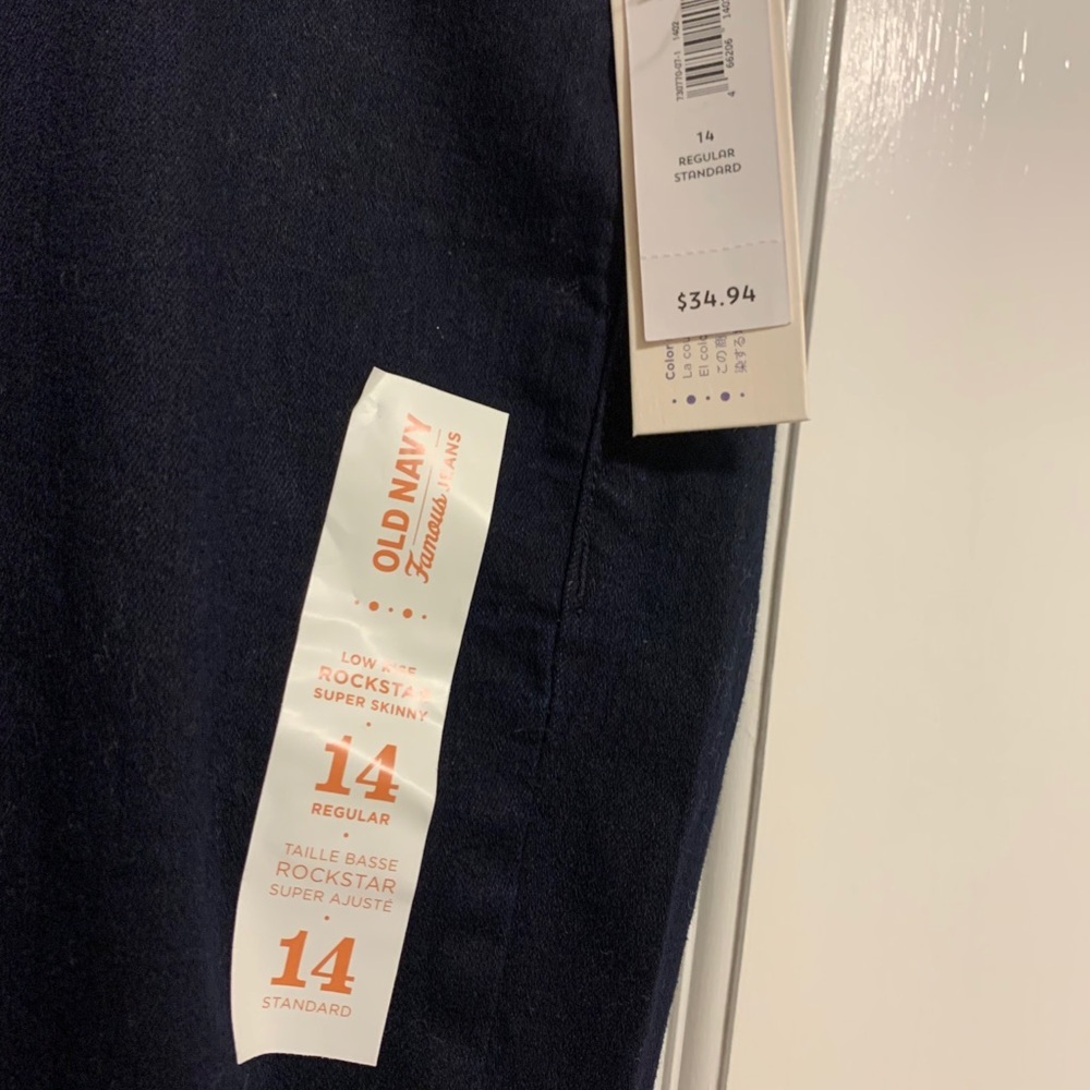 NWT! Old Navy Rockstar Blue Jeans - Picture 2 of 6